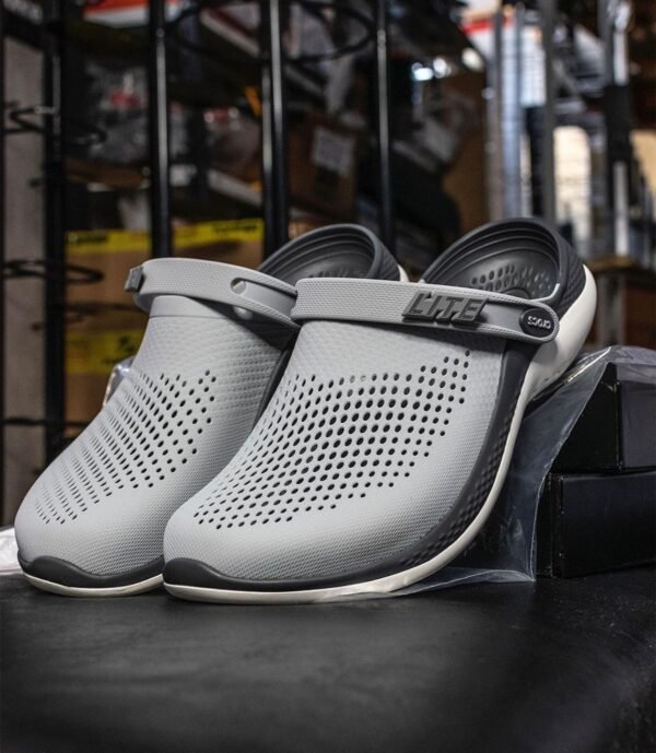 First Copy Crocs Literide 360 Black Grey Clogs for Men