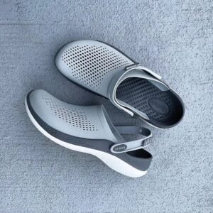 First Copy Crocs Literide 360 Black Grey Clogs for Men