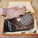 Lady’s Louis Vuitton First Copy Bag Sling Pochette Pink Belt