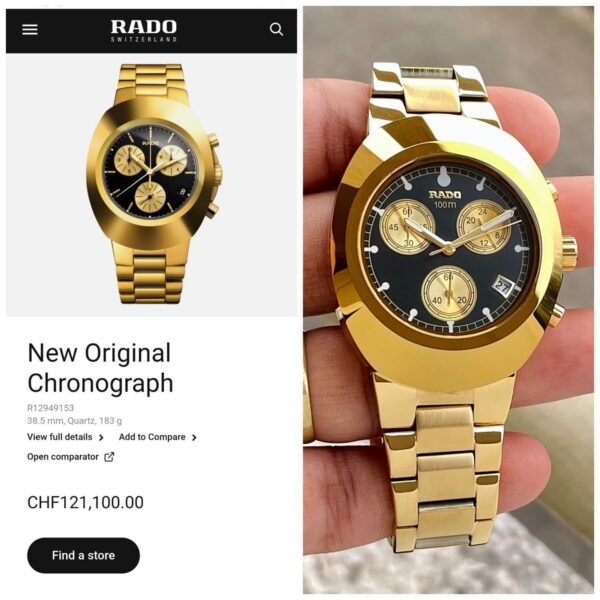 1st Copy Rado Watch 100M Chronograph "Japan"