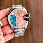 First Copy Diesel 10 bar watch Silver for Men