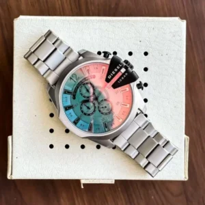 First Copy Diesel 10 bar watch Silver for Men