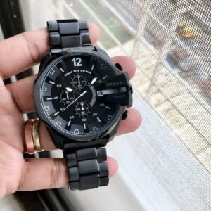 First Copy Diesel 10 Bar Full Black DZ4318 Mega Chief Watch