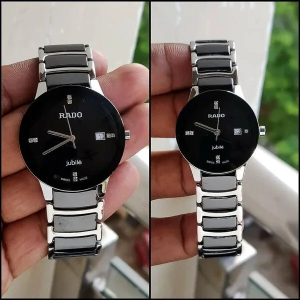 First Copy Rado Jubile Black & Silver Couple Watch First Copy Rado Jubile Black & Silver Couple Watch