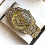 First Copy Rolex Rotating Gold with Diamond Watch