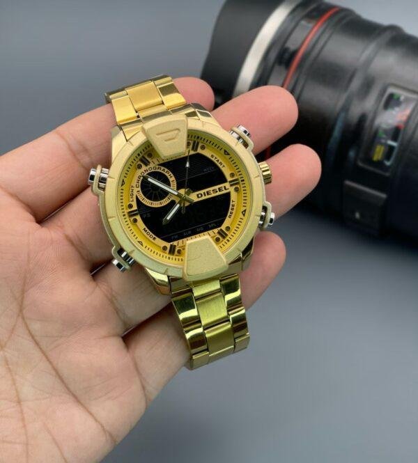 First Copy Diesel Digital Bar Golden Watch for Men First Copy Diesel Digital Bar Golden Watch for Men