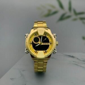 First Copy Diesel Digital Bar Golden Watch for Men