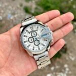 First Copy Diesel 10 Bar Silver & White DZ4318 Watch for Men