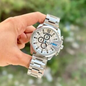 First Copy Diesel 10 Bar Silver & White DZ4318 Watch for Men