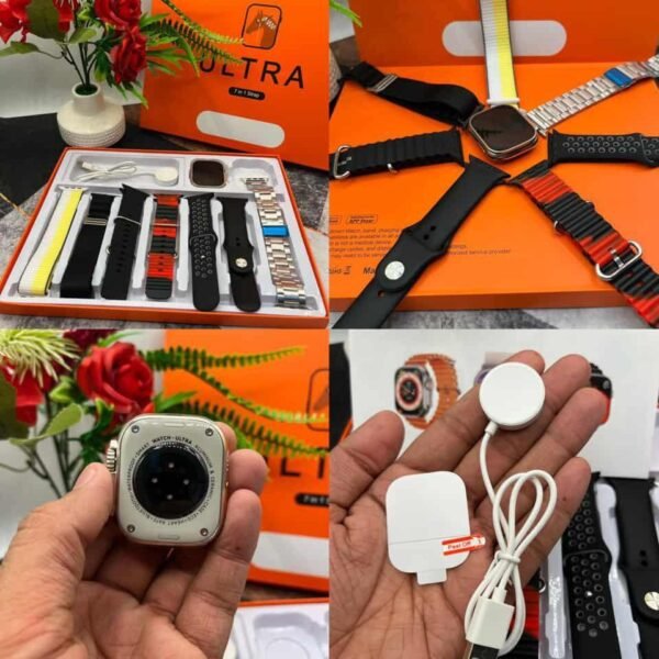 First Copy Apple Ultra Watch with 7 Straps Smartwatch (3) First Copy Apple Ultra Watch with 7 Straps Smartwatch