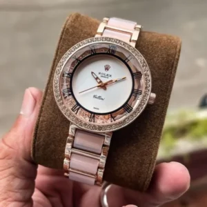 Rolex Zoom Rose Gold First Copy Watch for Girls