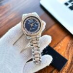 Rolex First Copy Zoom Watch for Men with Blue Dial & Two-Tone Diamond Bracelet