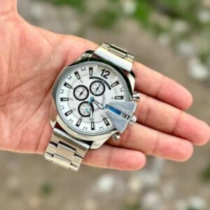 First Copy Diesel 10 Bar Silver & White DZ4318 Watch for Men