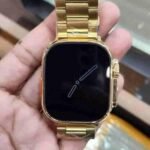 iWatch 8 Ultra with Golden Chain Belt & Ocean Rubber Strap