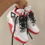 Branded Air Retro 4S Black Red Sneakers
