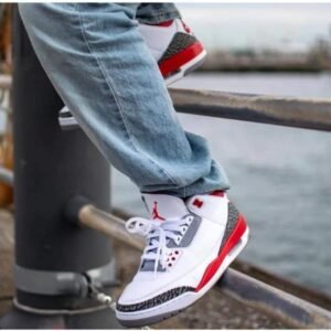 Branded Air Retro 3 Black Red Sneakers