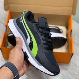 Branded Wild Rider Black Green Running Shoes