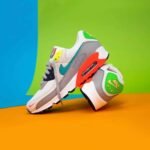 Branded Airmax 90 Grey Yellow Running Shoes